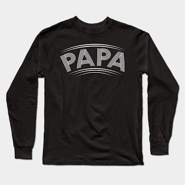 Papa Retro Style Father’s day gift for Funny Papa Grandpa Long Sleeve T-Shirt by azmirhossain